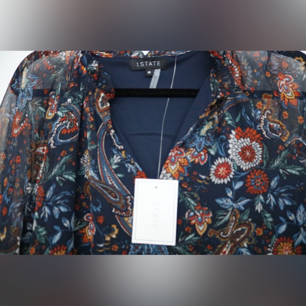 NWT-1 State Chiffon Dress- size Medium - Picture 2 of 9